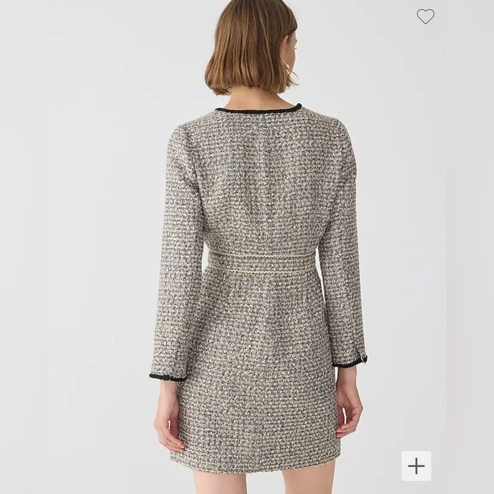 J Crew Collection V-neck lady dress in tinsel tweed size 8 BV884 - Picture 5 of 9